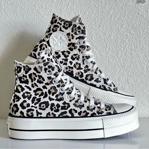 Converse Chuck Taylor Lift Hi Top Platform Cheetah Leopard Print Size 5.5